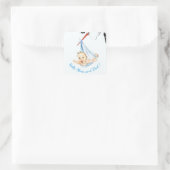 Storch Tragend Baby Sticker Funny - Benutzerdefini (Tasche)