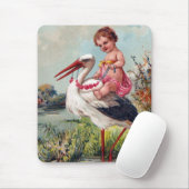 Storch und Baby ab 1909 Mousepad (Mit Mouse)