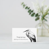 Storch und Baby auf der Waage Doula oder Hebamme Visitenkarte (Stehend Vorderseite)