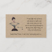 Storch und Baby auf der Waage Doula oder Hebamme Visitenkarte (Rückseite)