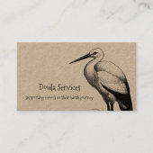 Storch und Baby auf der Waage Doula oder Hebamme Visitenkarte (Vorderseite)