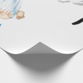 Storch und Baby Funny Baby Duschpapier Geschenkpapier (Ecke)