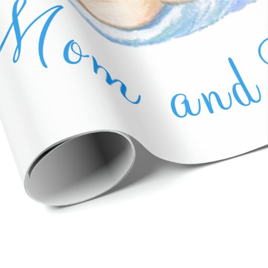 Storch und Baby Funny Baby Duschpapier Geschenkpapier (Rolleneckpunkt)