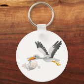Storch und Baby Schlüsselanhänger (Vorderseite)