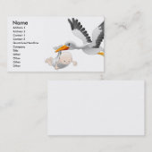 Storch- und Baby-Visitenkarte Visitenkarte (Vorne/Hinten)