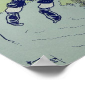 Storch und Vogelscheuche Poster (Ecke)