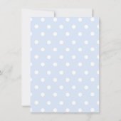 Storch | Watercolor Baby Boy Dusche Einladung (Rückseite)