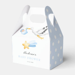 Storch | Watercolor Baby Boy Dusche Geschenkschachtel