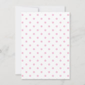 Storch | Watercolor Baby Girl Dusche Einladung (Rückseite)