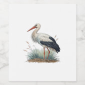 Storch Weinetikett (Einzelnes Label)