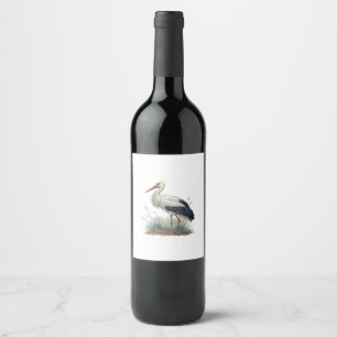 Storch Weinetikett