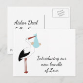 Storch-Werbeartikel Postkarte (Vorne/Hinten)