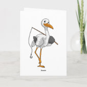Storch wie Fisher mit Angelrute Karte (Rückseite)