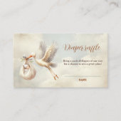 StorchBaby-Dusche Neutral-Windeln-Raffelkarte Begleitkarte (Vorderseite)