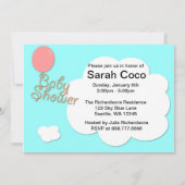 Storchbabylieferung, Babypartyeinladung Einladung (Rückseite)