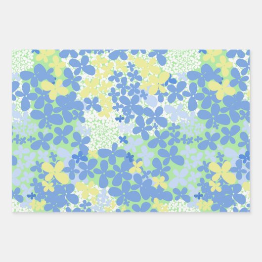 Storchen und wilde Blume Geschenkpapier Set (Vorderseite 2)