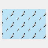 Storchen und wilde Blume Geschenkpapier Set (Vorderseite)