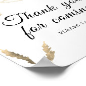 Storchenbaby-Dusche - vielen Dank für Ihr Kommen Poster (Ecke)