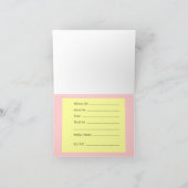 Storchendusche für Mädchen Einladung (Innenseite)