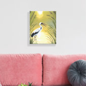 Storchensumpf | Everglades Nationalpark Watercolor Leinwanddruck (Insitu (Wohnzimmer))