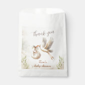 Storchgeschlechtsneutrale klassische Babydusche Geschenktütchen (Vorderseite)