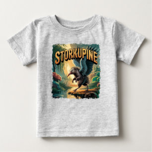 Storchigel-Illustration – Storch Stachelschwein Lu Baby T-shirt