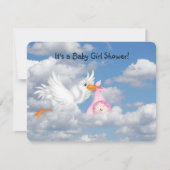 Storchlieferung Einladung (Vorderseite)