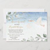 Storchlieferung Virtual Baby-Dusche per Mail Einladung (Vorderseite)