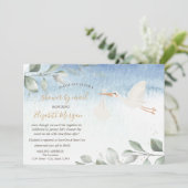 Storchlieferung Virtual Baby-Dusche per Mail Einladung (Stehend Vorderseite)