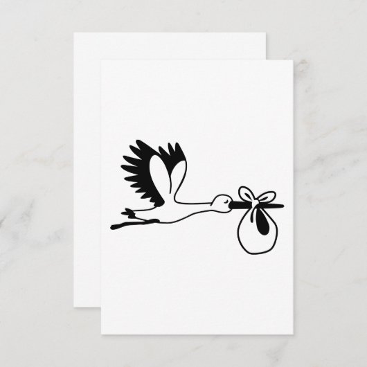 Storchschwangerschaft Ankündigung (Vorne/Hinten)