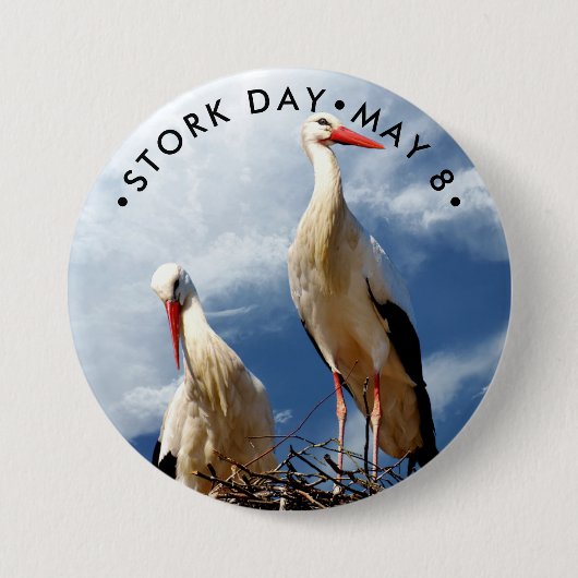 Storchtag, Weißstorch Button (Vorderseite)