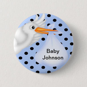 Storchtasten für Jungen Button