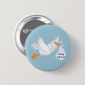Storchtasten für Jungen Button (Vorne & Hinten)