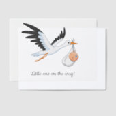 Storchtragende Babydusche Pergament Einladungen (Versetzt)