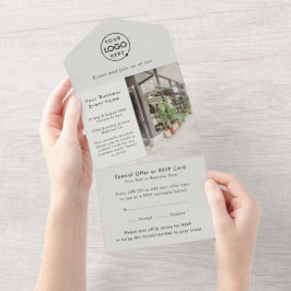 Store-Ereignis | Graue Einführung eines modernen F All In One Einladung