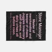 Store Manager Fleecedecke (Vorderseite (Horizontal))