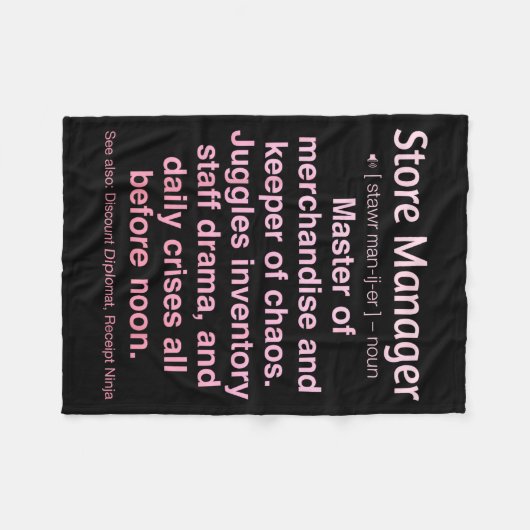 Store Manager  Fleecedecke (Vorderseite (Horizontal))
