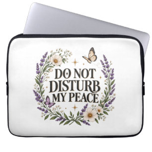 Störe meinen Frieden nicht, florale botanische Sel Laptopschutzhülle