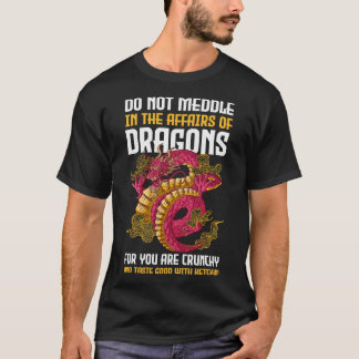 Störe nicht die knusprigen Drachen-Essensmärkte T-Shirt