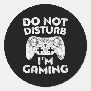 Störe Nicht Gaming Video Gamer Runder Aufkleber
