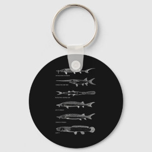Störe Schaufelfisch Kahlhecht Fischdiagramm Bester Schlüsselanhänger
