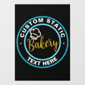 Storefront static cling clear decal or Bakery Fensteraufkleber (Blatt)