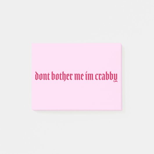 stören mich im Crabby Zitat rot Post-it Klebezettel (Vorderseite)