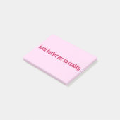 stören mich im Crabby Zitat rot Post-it Klebezettel (angewinkelt)