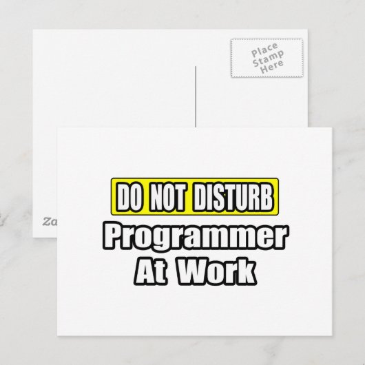 Stören Sie den Programmierer bei der Arbeit nicht Postkarte (Vorne/Hinten)