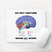 Stören Sie Gehirn nicht bei der Arbeit Mousepad (Mit Mouse)