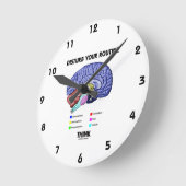 Stören Sie Ihr Programm denkt (Gehirn-Anatomie) Runde Wanduhr (Winkel)
