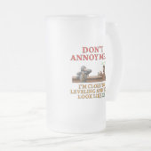 Stören Sie mich nicht Mattglas Bierglas (VorderseiteRechts)