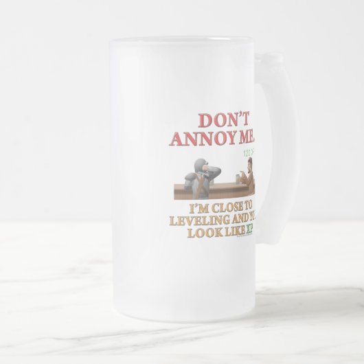 Stören Sie mich nicht Mattglas Bierglas (VorderseiteRechts)