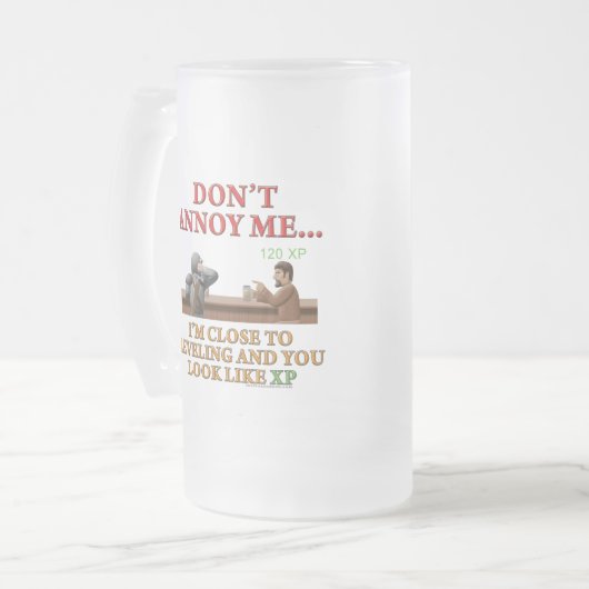 Stören Sie mich nicht Mattglas Bierglas (Vorderseite Links)